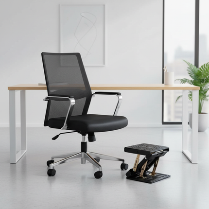 Adjustable Max-load 120lbs Footrest With Removable Soft Foot Rest Pad Stool For Car Under Desk Home Train 4-level Height Adjust - gallery 1