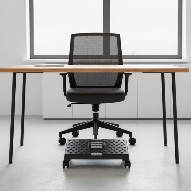 Multifunctional Footrest Under Desk with Massage Texture and Roller Non Slip Footrest Stool for Living Room Office Home - gallery 1