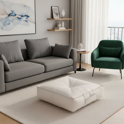 Cushion futon tatami floor footstool bay window cushion padded cushion cushion pillow small bench square round low stool - gallery 1