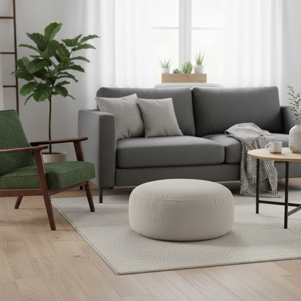 Fabric Removable and Washable Round Floor Futon Seat Pouf Ottoman Foot Rest  Window Living Room Tatami Low Stool Pedal - gallery 2