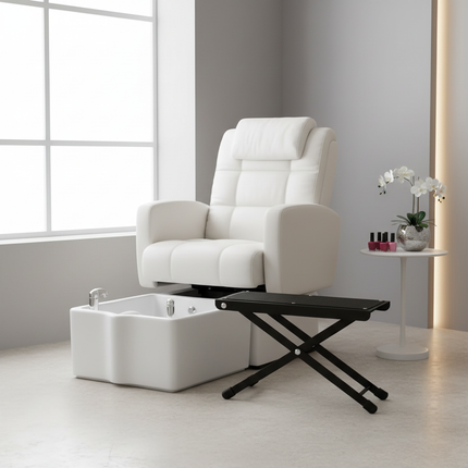 Folding Foot Rest 6-Height Adjustable Single Footstool Beauty Salons Home Pedicures Toe Nail Bath Beauty Tool Lazy Furnishings - gallery 2