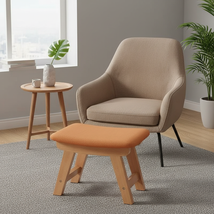 Cloth Small Stool Creative Household Shoe Stool Tea Table Stool Living Room Wood Solid Bench Modern Simple Sofa - gallery 2