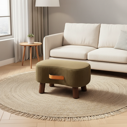 Potable Small Wood Chair Household Shoe Changing Stool Sofa Living Room Foot Rest Stool Tea Table Children Bathroom Footstool - gallery 2