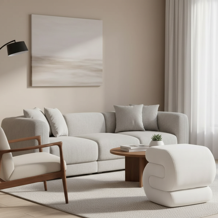 Modern Foot Stool Ottoman, S-Shaped Velvet Vanity Stool, Upholstered Sofa Footrest Extra Seating Pouf for Bedroom - gallery 2