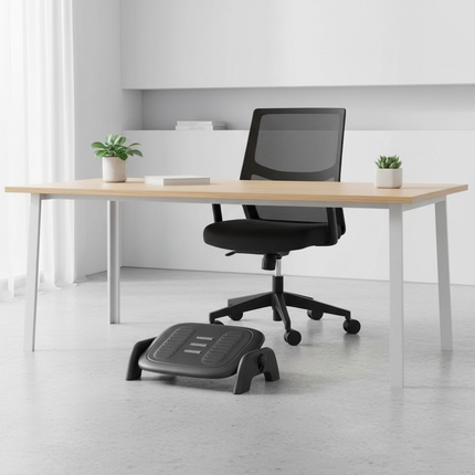 Massaging Footstool With Rollers Desk Footrest Adjustable Foot Rest With Non-slip Foot Pad Ergonomic Massage Foot Stool - gallery 2