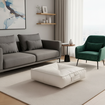 Cushion futon tatami floor footstool bay window cushion padded cushion cushion pillow small bench square round low stool - gallery 2