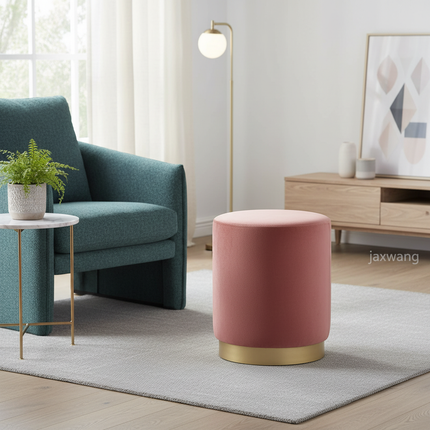 Modern Soft Velvet Bed Footrest Stools Ottomans Entrance-hall Shoes Stool Living Room Furniture Dresser Chair Pouf Footstool N - gallery 2