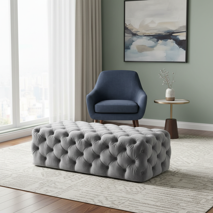 Nordic Multi-color Velvet Stools Living Room Furniture Resting Ottomans Home Entrance Bench Bedroom Bed End Shoe Changing Stool - gallery 2