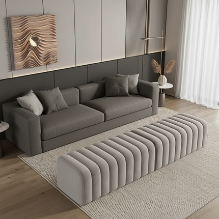 INS Velvet bench Entrance shoe bench Hotel mall hall rests feet luxury soft Footrest Room end of bed Nordic Low stool Furniture - gallery 2