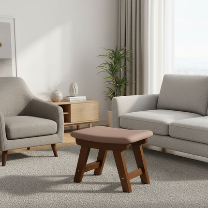 Cloth Small Stool Creative Household Shoe Stool Tea Table Stool Living Room Wood Solid Bench Modern Simple Sofa - gallery 2
