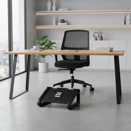 Foot Rest Foot Stool with Roller Massage and 6 Height Settings Comfortable Foot Stool Home Footrest for Under Desk Support - gallery 2