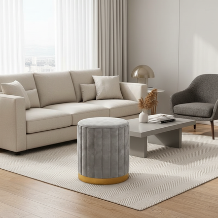 Fashion Storage Stool, Shoe Changing Stool, Makeup Stool, Bedroom Dressing Table Round Stool, New Round Stool with Storage Space - gallery 2