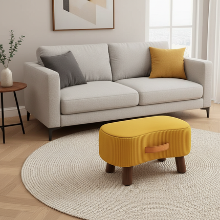 Potable Small Wood Chair Household Shoe Changing Stool Sofa Living Room Foot Rest Stool Tea Table Children Bathroom Footstool - gallery 2