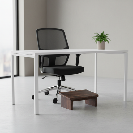 Solid Wood Footrest With Sloping Surface office Footrest Under the Desk Footstool Wooden Foot Rest Stool Pain Relief Office Foot - gallery 2