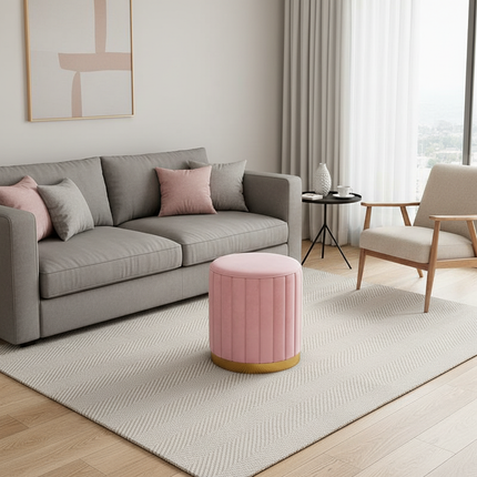 Fashion Storage Stool, Shoe Changing Stool, Makeup Stool, Bedroom Dressing Table Round Stool, New Round Stool with Storage Space - gallery 2