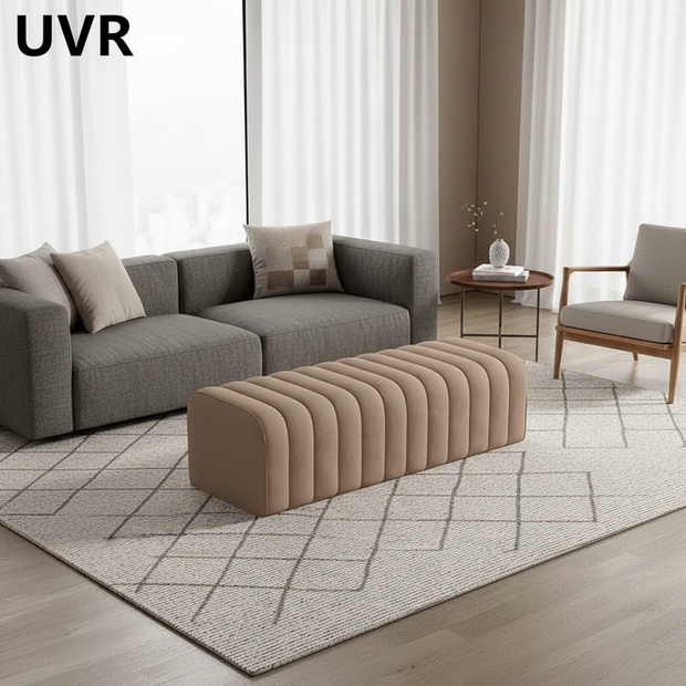 UVR Light Luxury Shoeshine Bench Modern Simple Doorway Entrance Chair Bedroom Bedside Bench Living Room Sofa Footrest Chair - gallery 2