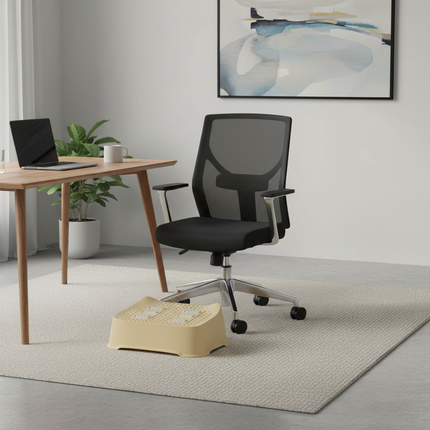 Footstool Under the Table Home Use Resting Legs Footrest Office Foot Pedal Stepping Board Office Comfort Footrest Creative Rolle - gallery 2