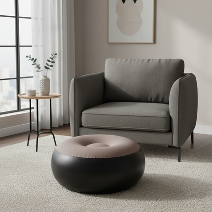 Camping Chair Inflatable Flocking Stool Portable Outdoor Camping Chair Inflatable Flocking Stool Footrest for Home Office Travel - gallery 2