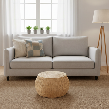 Straw Pier Changing Shoe Stool Tatami Round Stool Hallway Ottoman Furniture For Home Hand Woven Bedroom Rattan Chair Modernity - gallery 2