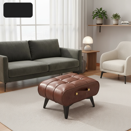 UVR Light Luxury Shoeshine Stool Home Entrance Entrance Chair Coffee Table Small Low Stool Living Room Sofa Footstool Furniture - gallery 2