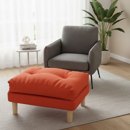 ‌Ergonomic Ottoman Footrest - Adjustable Height Sofa Stool with Memory Foam Leg Rest & Shoe Bench Storage Solution‌ - gallery 2