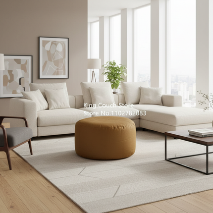 foot rest relaxing custom folding furniture wholesale round footstool makeup stools polyester sofa ottoman modern pouf chair - gallery 2