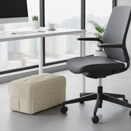 Foot Rest Soft and Comfortable Square Corduroy Woven Design Sofa Stool - gallery 2