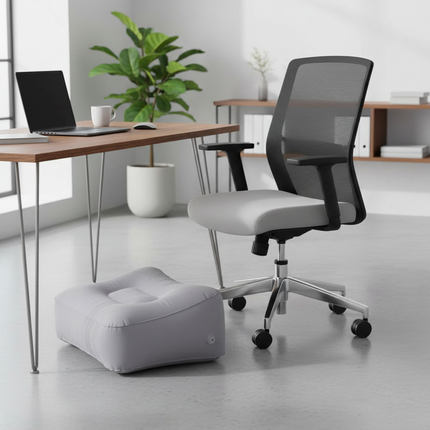 Inflatable Soft Footrest Pillow PVC Inflatable Foot Rest Pillow Cushion Air Travel Office Home Leg Up Relaxing Feet Almohada - gallery 2