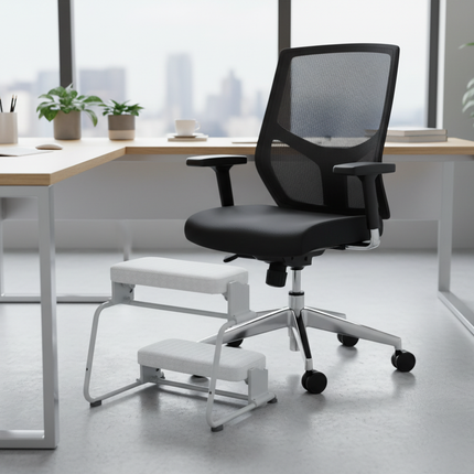 Ergonomic Adjustable Foot Rest Stool - Anti-Slip Office Footrest Pregnancy Safe Floor Pedal for Home/Work Desk Comfort - gallery 2