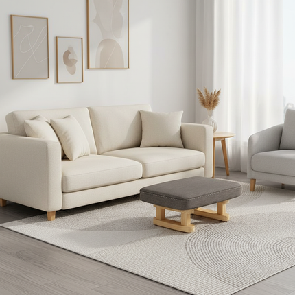 Colofull Small Wooden Stool Footrest Seat with Non-Slip Pad Small Square for Household Living Room Hallway Sofa Tea Stools - gallery 2