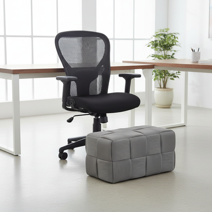 Foot Rest Soft and Comfortable Square Corduroy Woven Design Sofa Stool - gallery 2