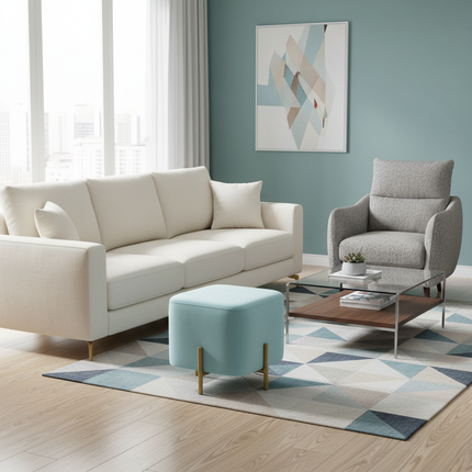 Customized Velvet Dressing Stool Golden Leg Tassel Makeup Bench Openable Ottoman Pouf for Home Fashionable Furniture - gallery 2