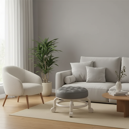 Premium Rolling Child Stool – Multi-Functional Shoe Changing Seat With Universal Wheels. Space-Saving & Stylish - gallery 2