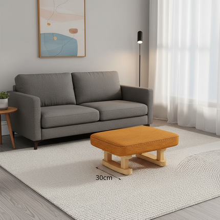 Colofull Small Wooden Stool Footrest Seat with Non-Slip Pad Small Square for Household Living Room Hallway Sofa Tea Stools - gallery 2