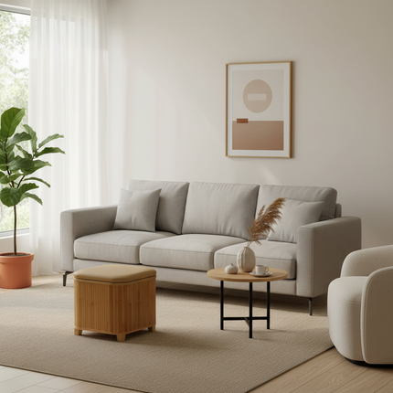 Japanese Solid Wood Small Square Stool with Storage Box Sundries Toys Organizer Household Hallway Shoes Change Footstool Ottoman - gallery 2