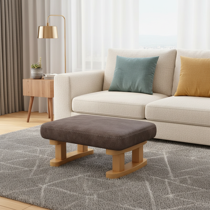 Colorful Small Wooden Stool with Non-Slip Pad Footrest Seat Square Household Living Room Hallway Sofa Tea Stools - gallery 2
