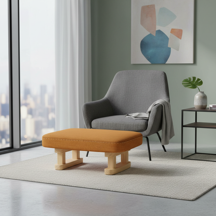 Creative Small Wooden Chair Household Shoe Change Stool Soft Bag Low Stool Office Small Stool Shoe Change Stool Door - gallery 2