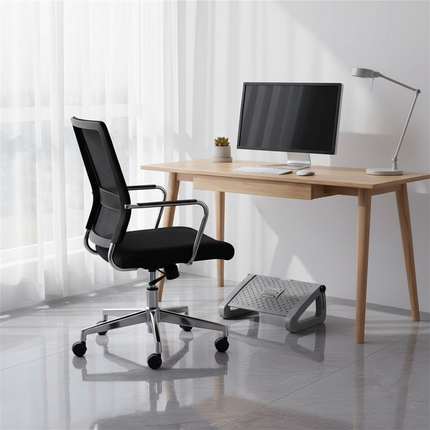 Under Desk Footstool Adjustable Foot Stepping Height Plastic Footrest Promote Leg Circulatio Ergonomic Rollers Massage Footrest - gallery 2