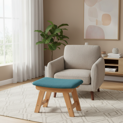 Cloth Small Stool Creative Household Shoe Stool Tea Table Stool Living Room Wood Solid Bench Modern Simple Sofa - gallery 2