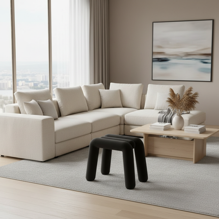 UVR Light Luxury Stool Modern Simple Coffee Table Stool Bedroom Makeup Chair Sofa Footstool Doorway Shoeshine Stool Furniture - gallery 2