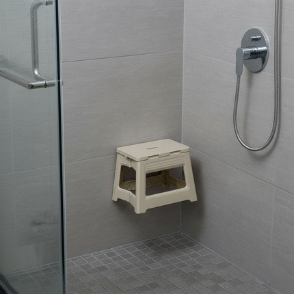 Lightweight Folding Step Stool Multi Purpose Handheld Thickened Footstool Non-Slip Plastic Small Benches Kitchen - gallery 2