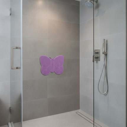 Butterfly Washable Shower Floor Mat Massage and Clean Feet Bathroom Shower Foot Scrubber Mat Foot Cleaner Brush - gallery 2