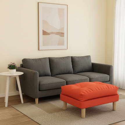 ‌Ergonomic Ottoman Footrest - Adjustable Height Sofa Stool with Memory Foam Leg Rest & Shoe Bench Storage Solution‌ - gallery 2