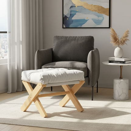 Household Small Stool Short Living Room Coffee Table Solid Wood Small Bench Leg Sofa Foot Suppot Door Shoes Changing Short Stool - gallery 2