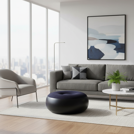 Camping Chair Inflatable Flocking Stool Portable Outdoor Camping Chair Inflatable Flocking Stool Footrest for Home Office Travel - gallery 2