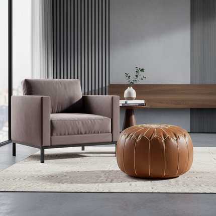 Unstuffed Pouf Cover under Desk Bedroom Decor Foot Rest Cover Large Embroider Craft Foot Rest Patio Seat Cover Footstool Cover - gallery 2