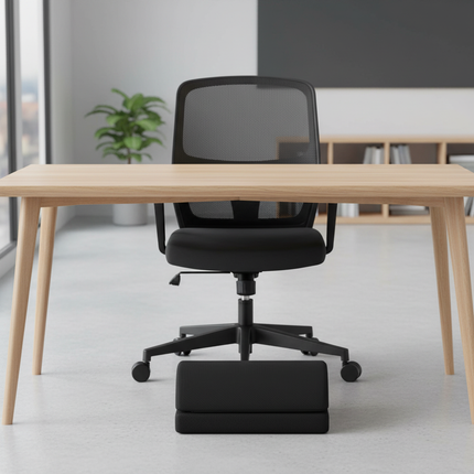 2 Heights Adjustable Foot Rest Under Desk, Soft Memory Foam Footrest Under Desk  for Foot Rest At Work, Home, Airplane, Travel - gallery 2