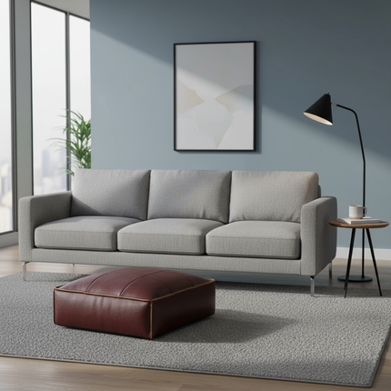 Soft Moroccan Ottoman Footstool Handmade Square Floor Cushion PU Leather Moroccan Pouf for Home Wedding Bedroom Living Room Kids - gallery 2