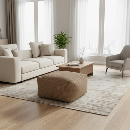 Fabric Removable and Washable Round Floor Futon Seat Pouf Ottoman Foot Rest  Window Living Room Tatami Low Stool Pedal - gallery 2