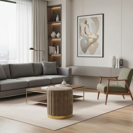 Fashion Storage Stool, Shoe Changing Stool, Makeup Stool, Bedroom Dressing Table Round Stool, New Round Stool with Storage Space - gallery 2